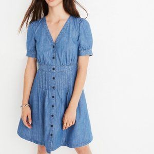 Madewell Denim Daylily Pleated Dress